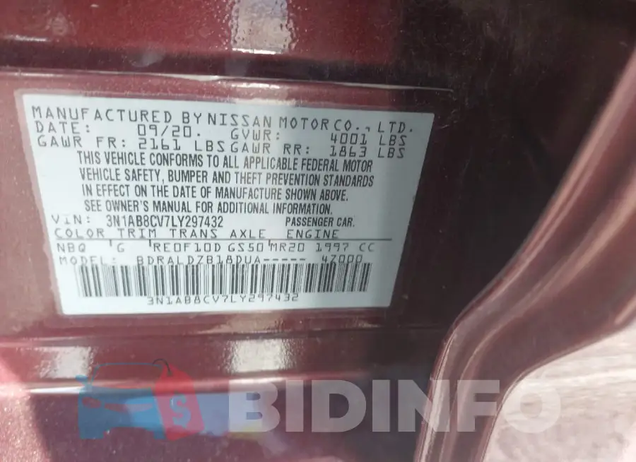 3N1AB8CV7LY297432 Photo# 9