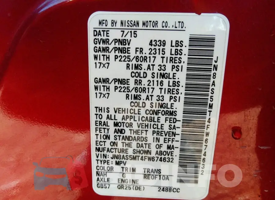 JN8AS5MT4FW674632 Photo# 9
