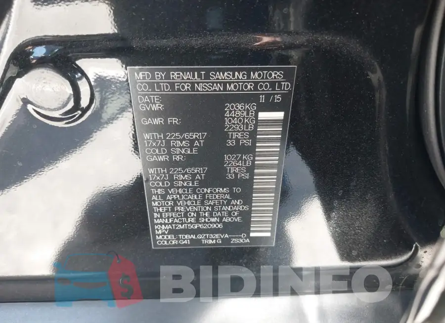 KNMAT2MT5GP620906 Photo# 9