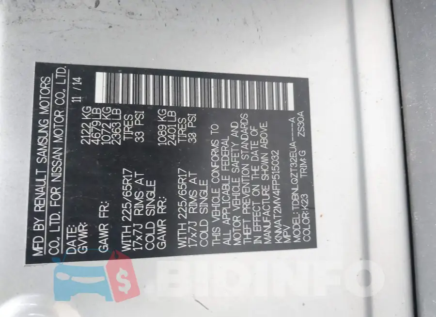 KNMAT2MV4FP515032 Photo# 9