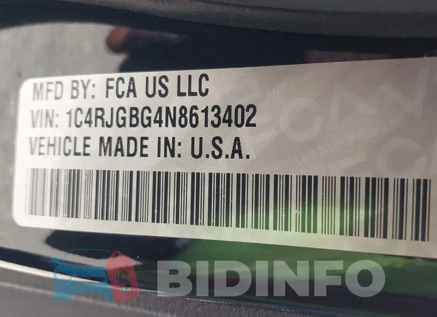 1C4RJGBG4N8613402 Photo# 9