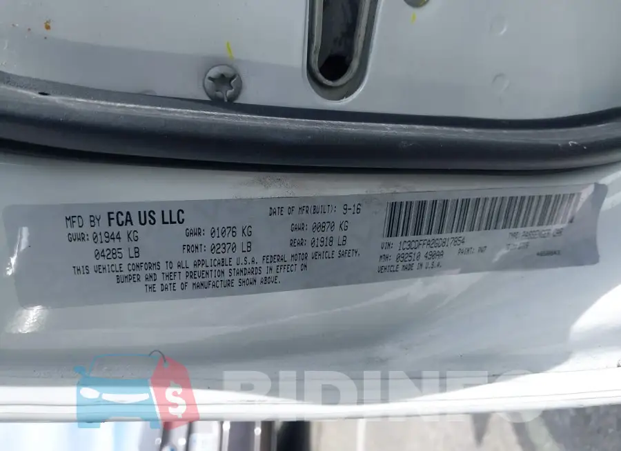 1C3CDFFA2GD817854 Photo# 9