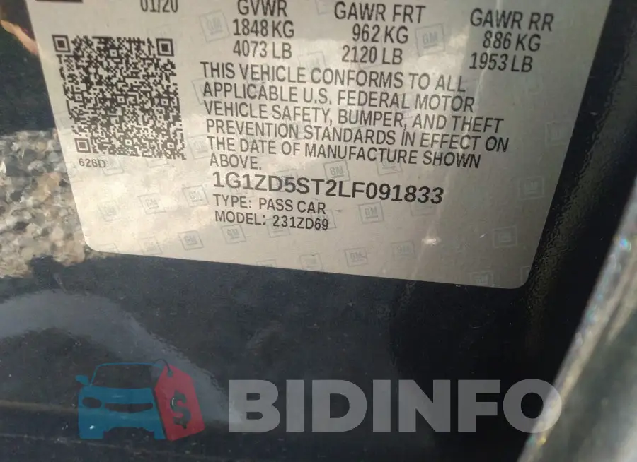 1G1ZD5ST2LF091833 Photo# 9