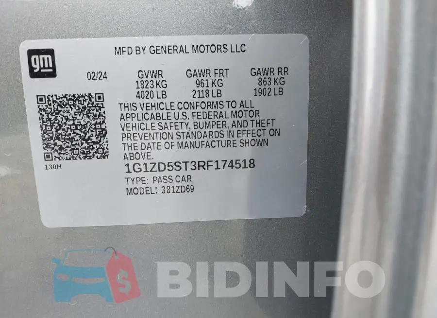 1G1ZD5ST3RF174518 Photo# 9