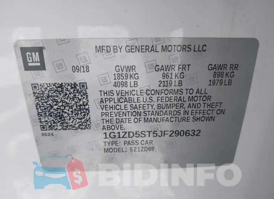 1G1ZD5ST5JF290632 Photo# 9