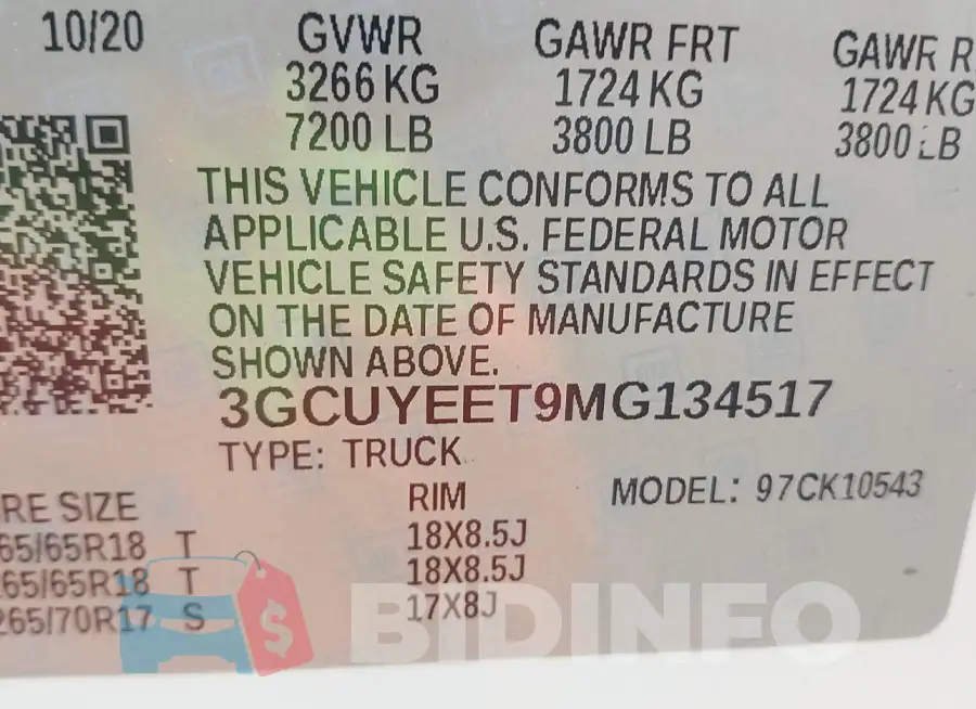 3GCUYEET9MG134517 Photo# 18