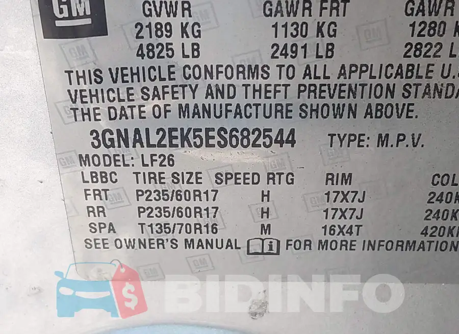 3GNAL2EK5ES682544 Photo# 9