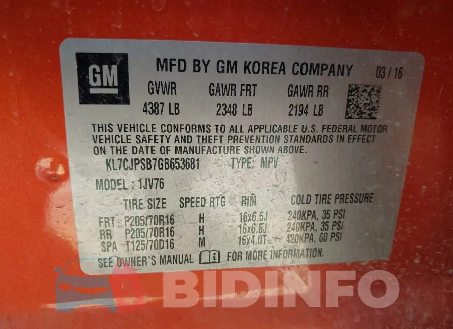 KL7CJPSB7GB653681 Photo# 9