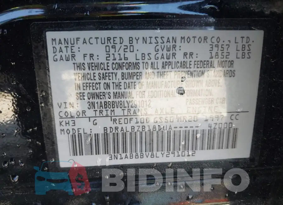 3N1AB8BV8LY291012 Photo# 9