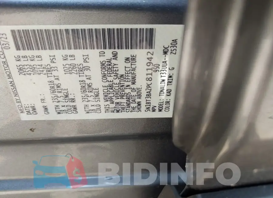 5N1BT3BA2PC811942 Photo# 9