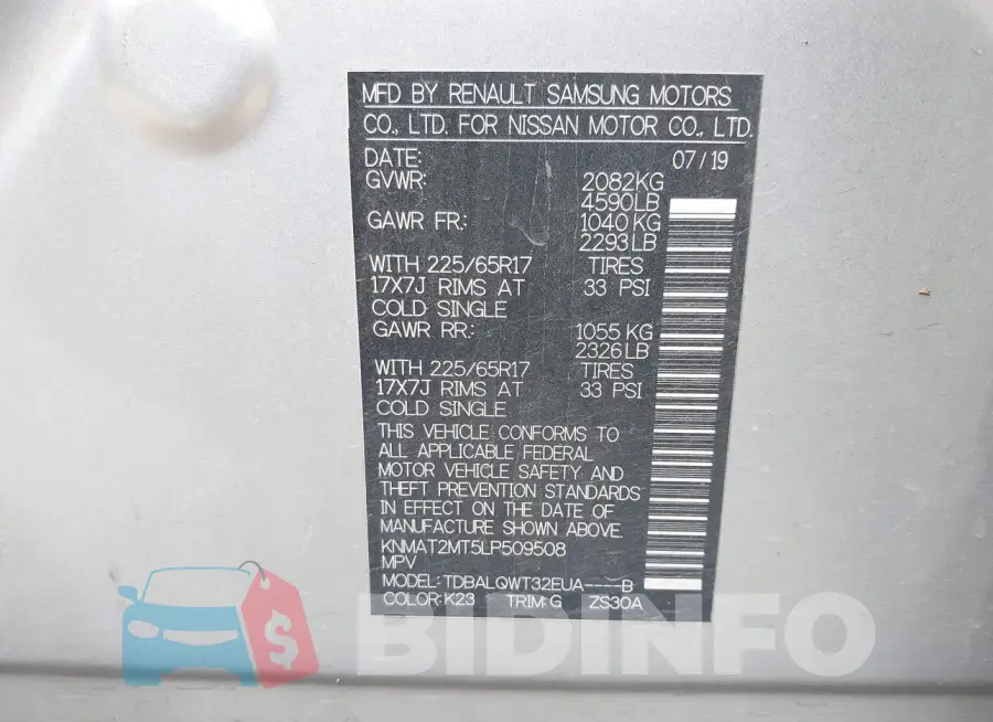 KNMAT2MT5LP509508 Photo# 9