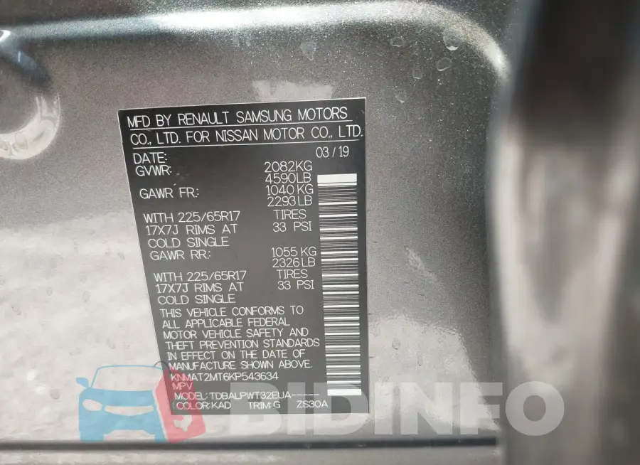 KNMAT2MT6KP543634 Photo# 9