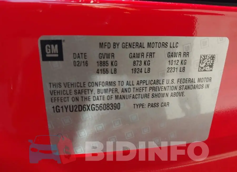 1G1YU2D6XG5608390 Photo# 9