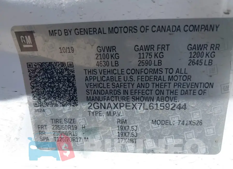 2GNAXPEX7L6159244 Photo# 9