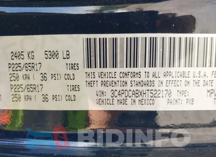3C4PDCABXHT522170 Photo# 9