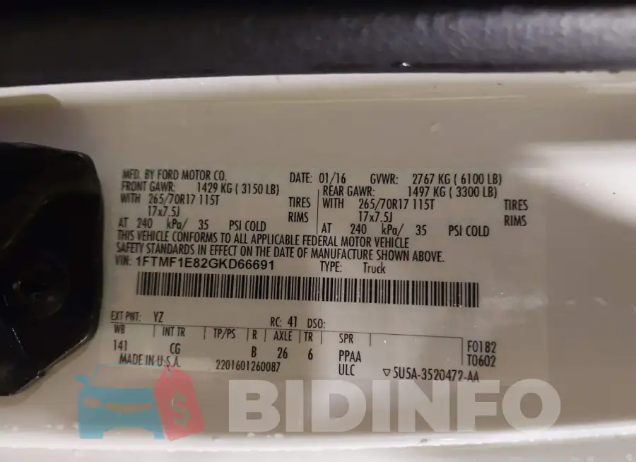 1FTMF1E82GKD66691 Photo# 9