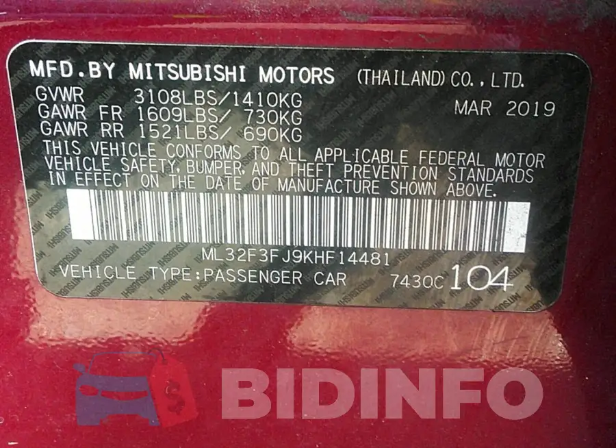 ML32F3FJ9KHF14481 Photo# 9