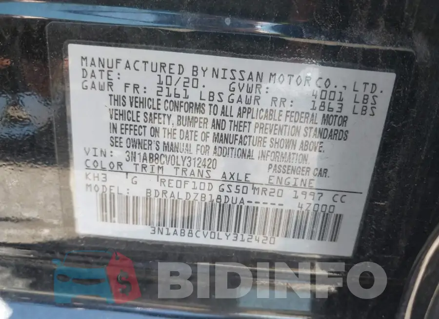 3N1AB8CV0LY312420 Photo# 9
