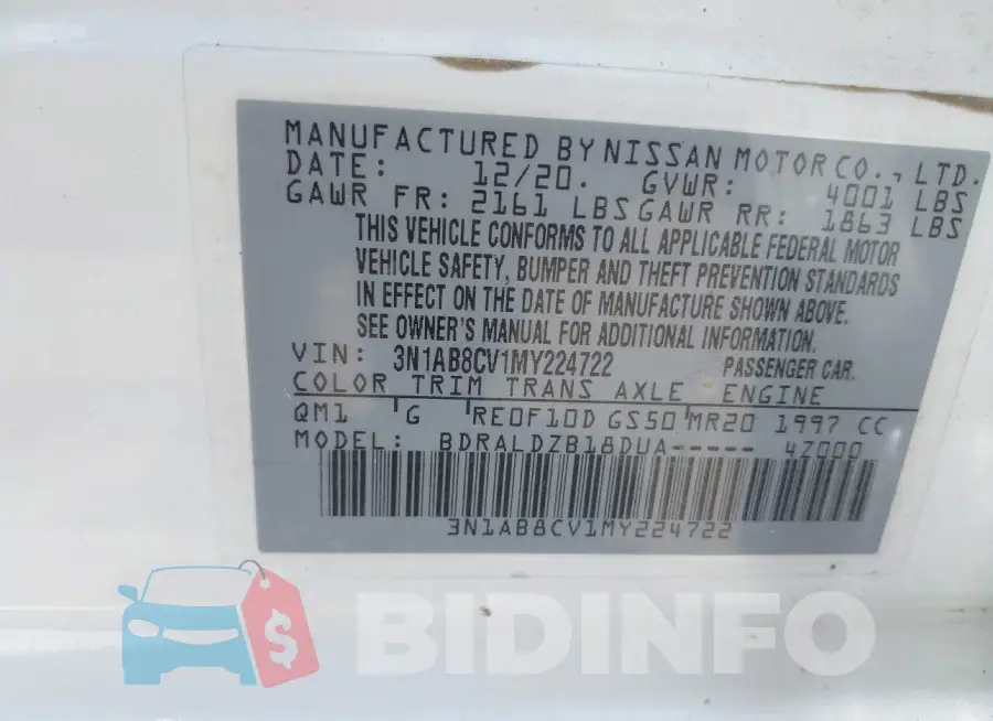 3N1AB8CV1MY224722 Photo# 9