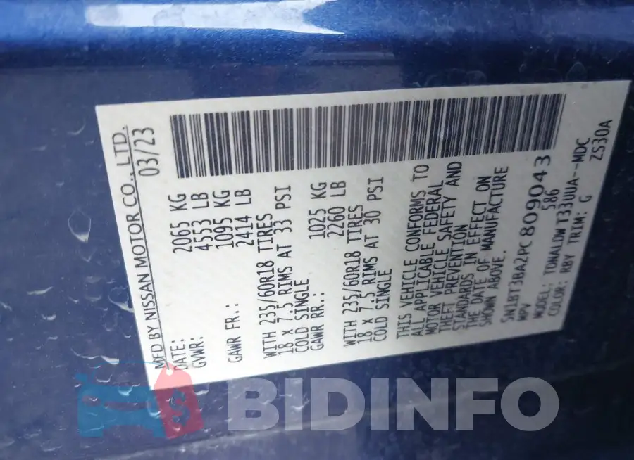 5N1BT3BA2PC809043 Photo# 9