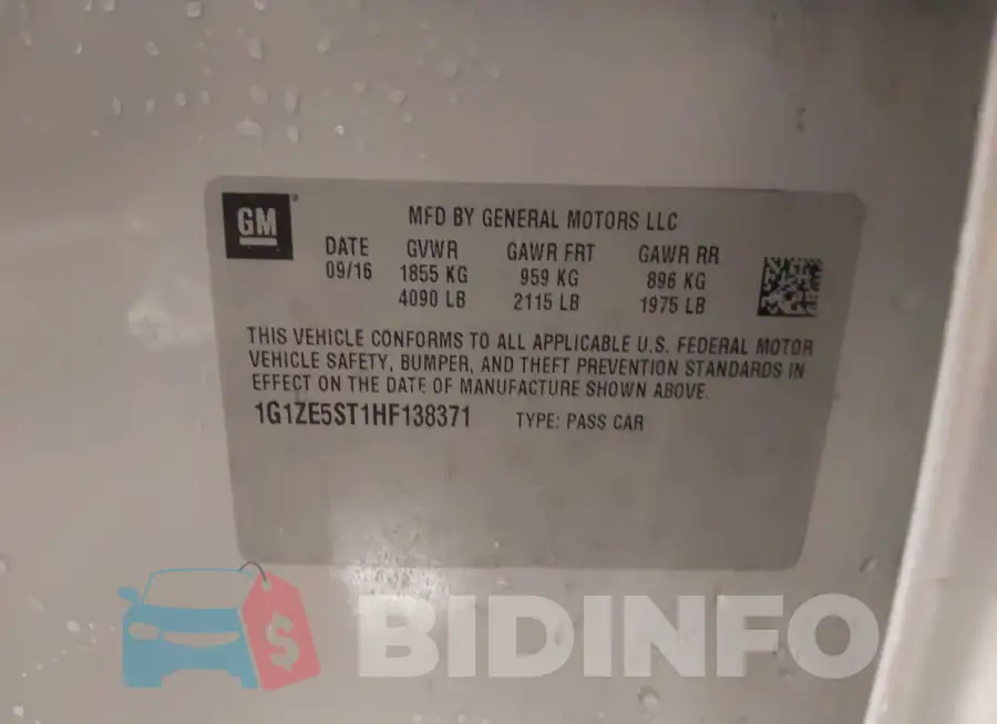 1G1ZE5ST1HF138371 Photo# 9