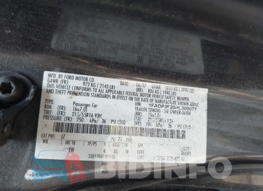 1FADP3F20HL300077 Photo# 9