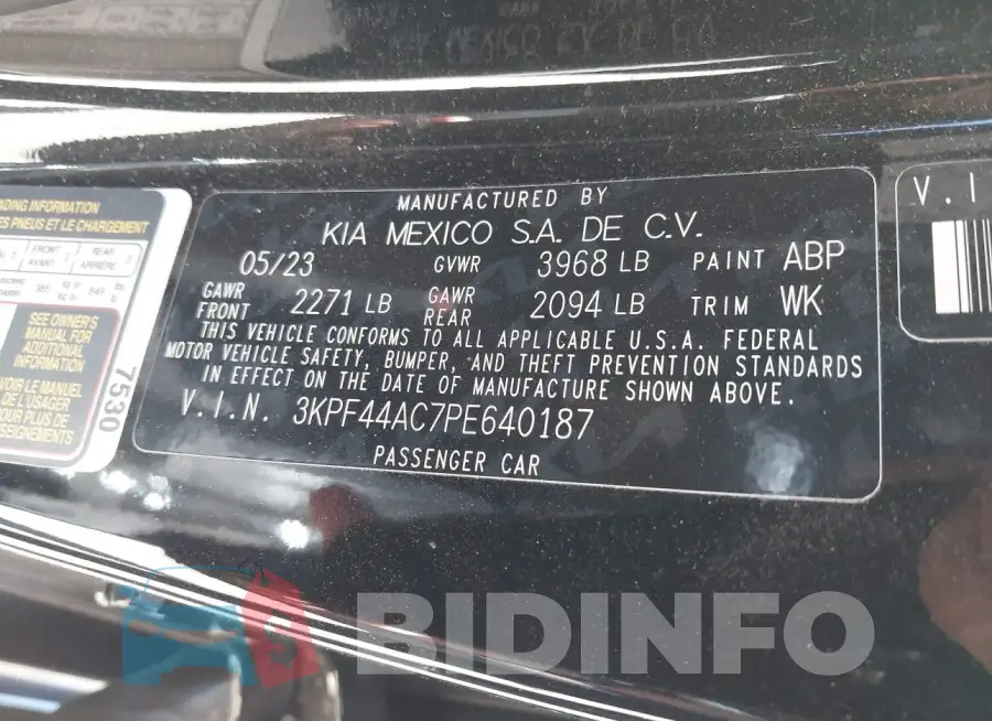 3KPF44AC7PE640187 Photo# 9