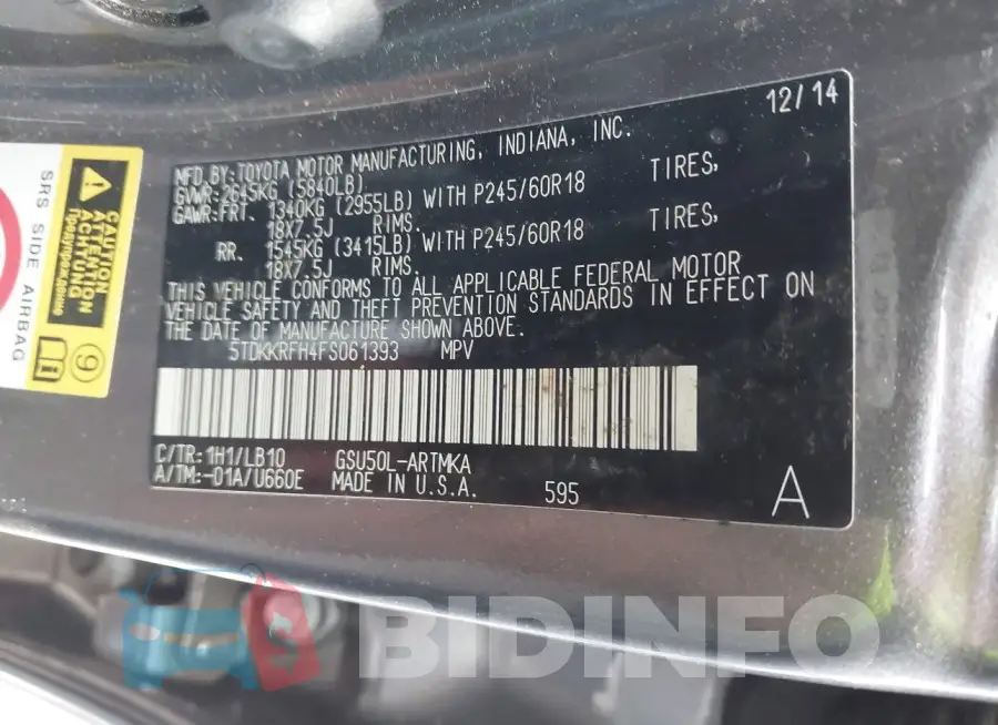 5TDKKRFH4FS061393 Photo# 9