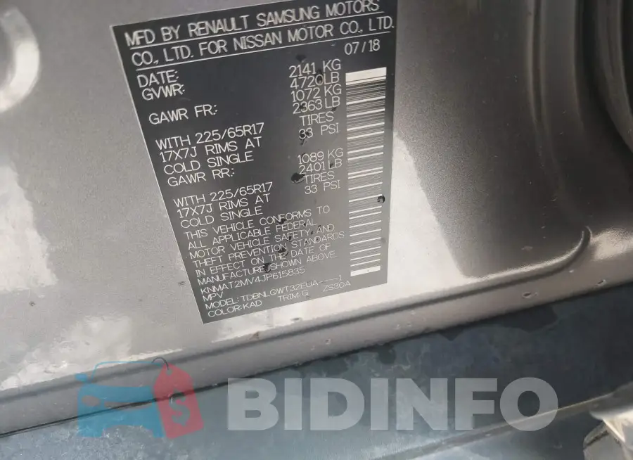 KNMAT2MV4JP615835 Photo# 9