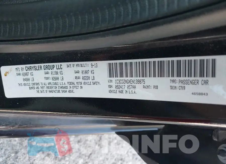 1C3CDZAGXEN139875 Photo# 9