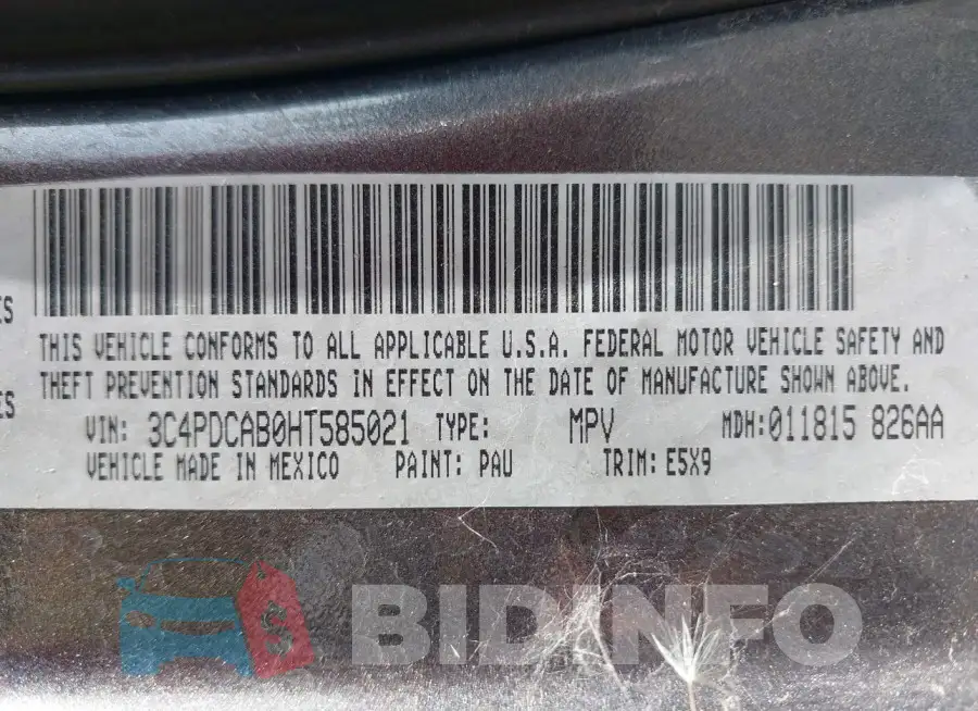 3C4PDCAB0HT585021 Photo# 9