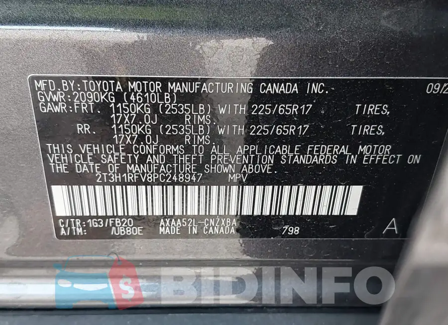 2T3H1RFV8PC248947 Photo# 9