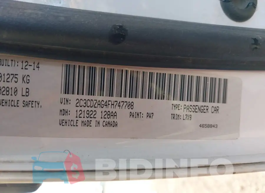 2C3CDZAG4FH747708 Photo# 9