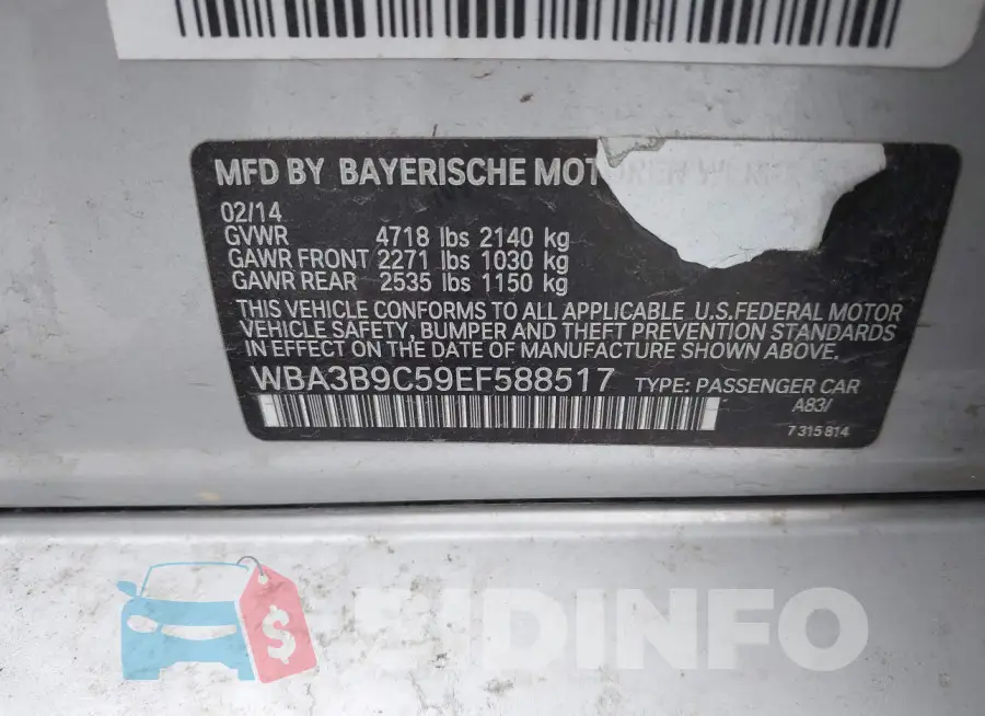 WBA3B9C59EF588517 Photo# 9