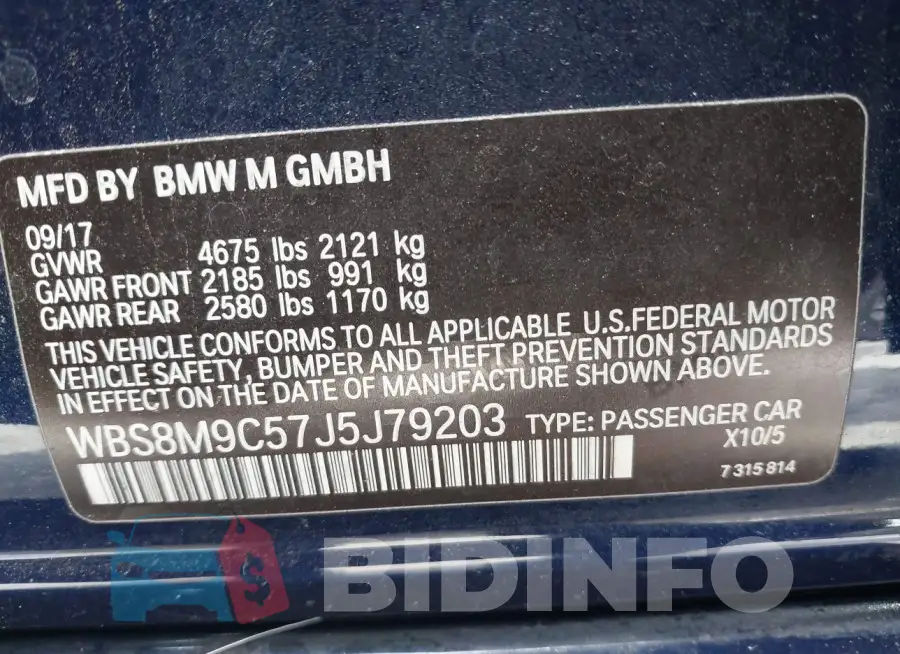 WBS8M9C57J5J79203 Photo# 9