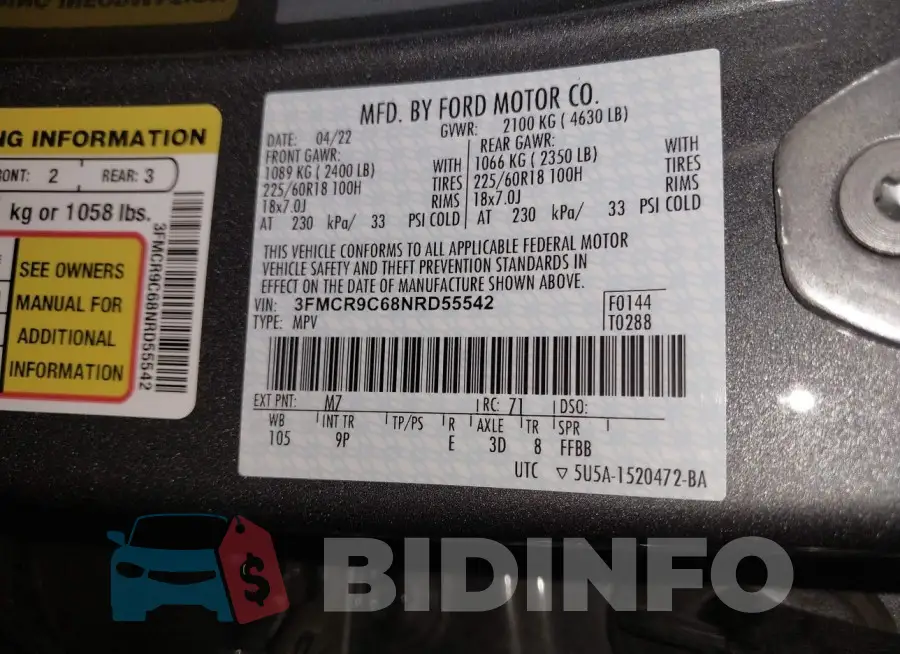 3FMCR9C68NRD55542 Photo# 9