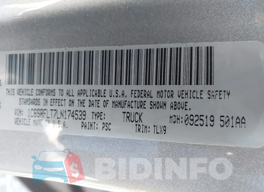 1C6SRFLT7LN174539 Photo# 9