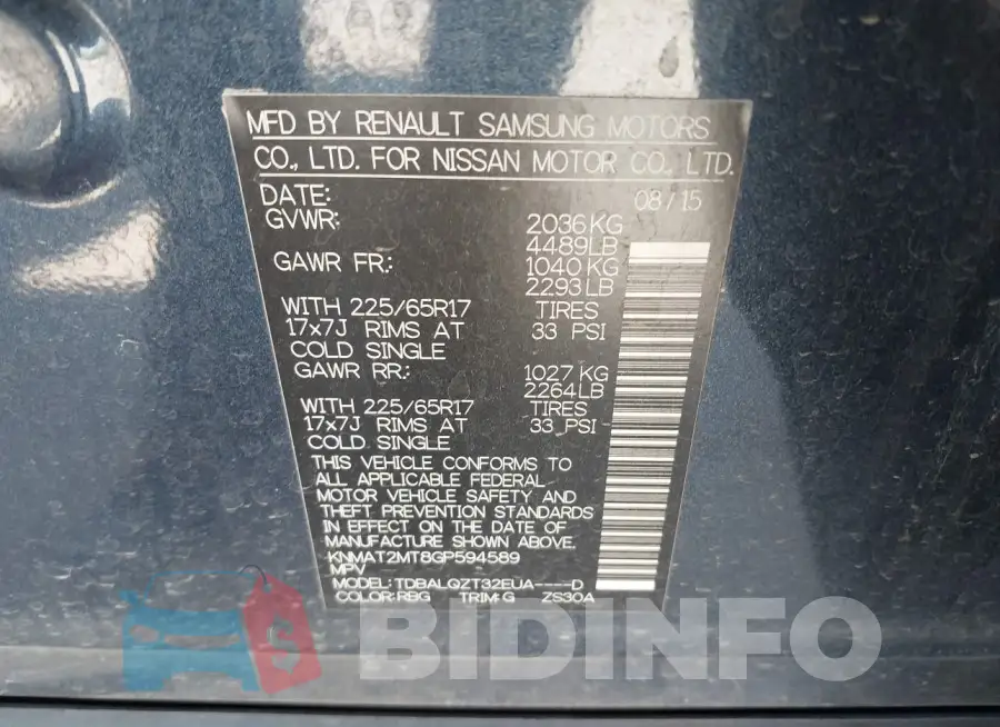 KNMAT2MT8GP594589 Photo# 9