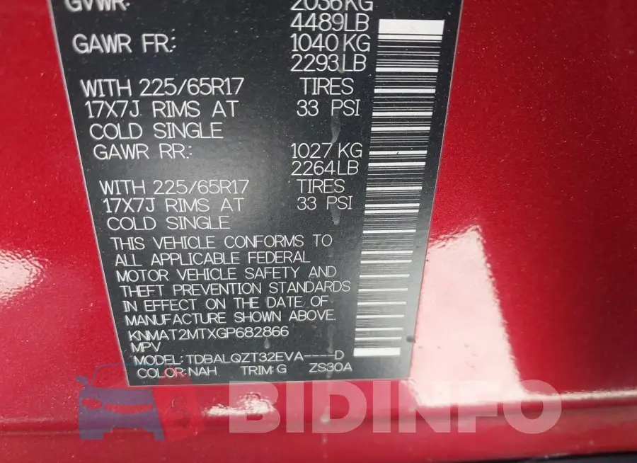 KNMAT2MTXGP682866 Photo# 9