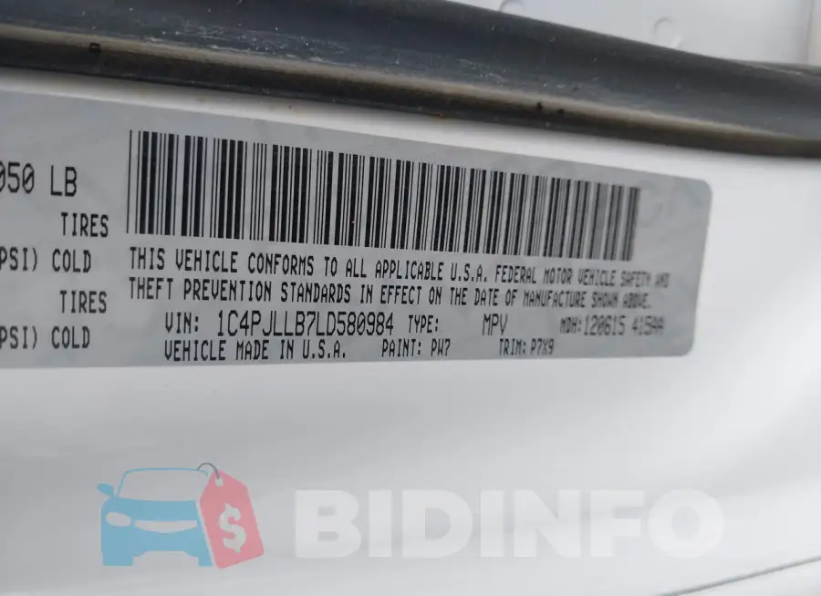 1C4PJLLB7LD580984 Photo# 9
