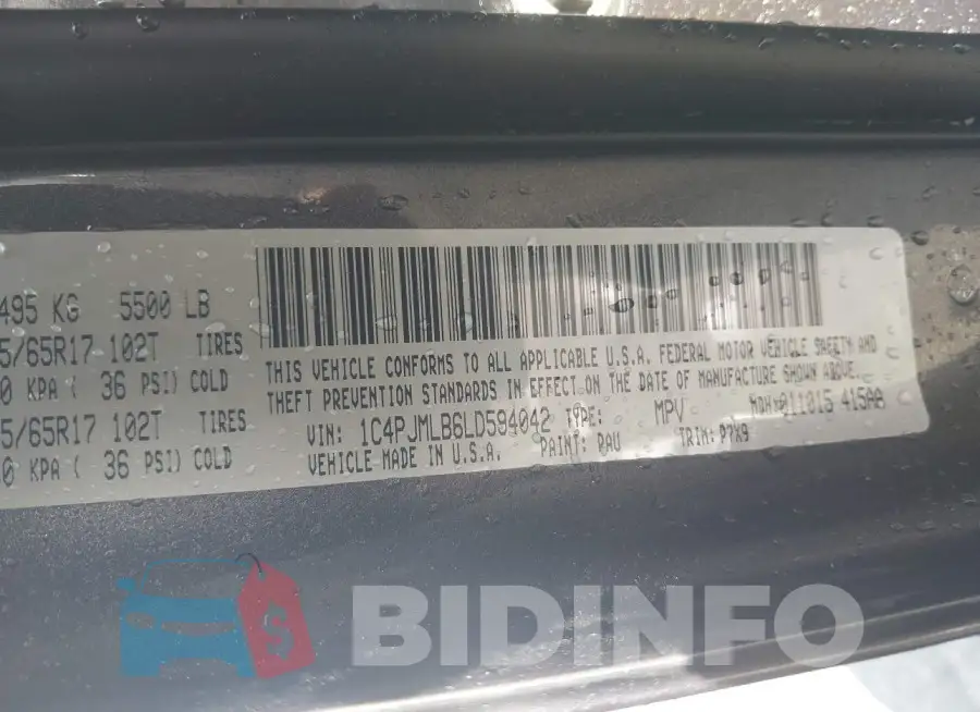 1C4PJMLB6LD594042 Photo# 9