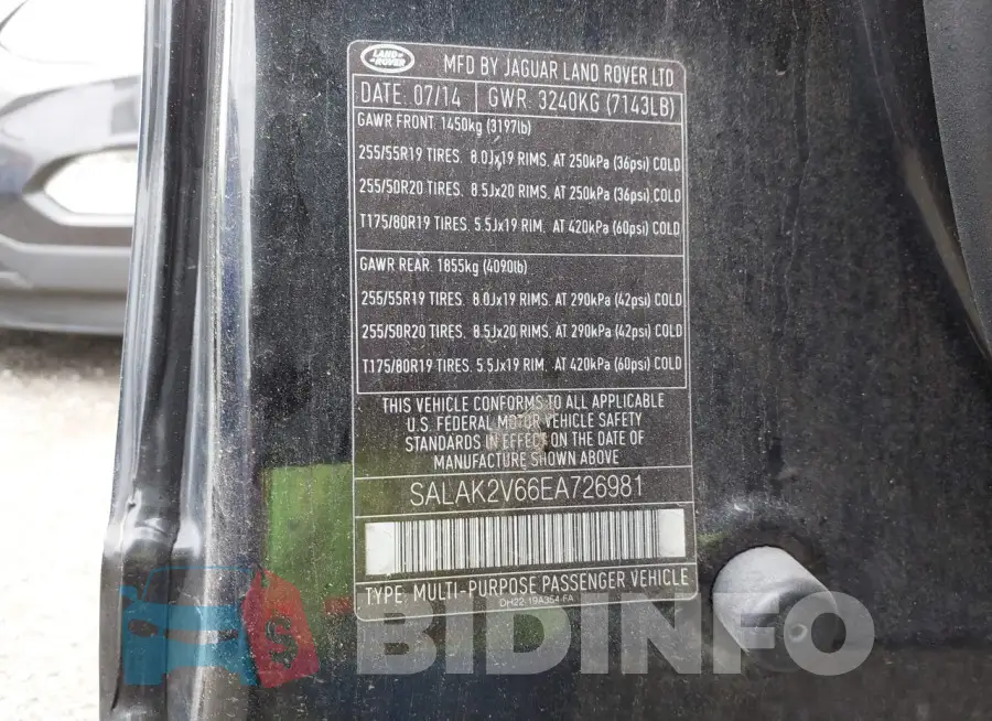 SALAK2V66EA726981 Photo# 9
