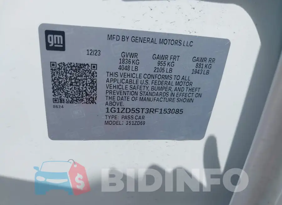 1G1ZD5ST3RF153085 Photo# 9