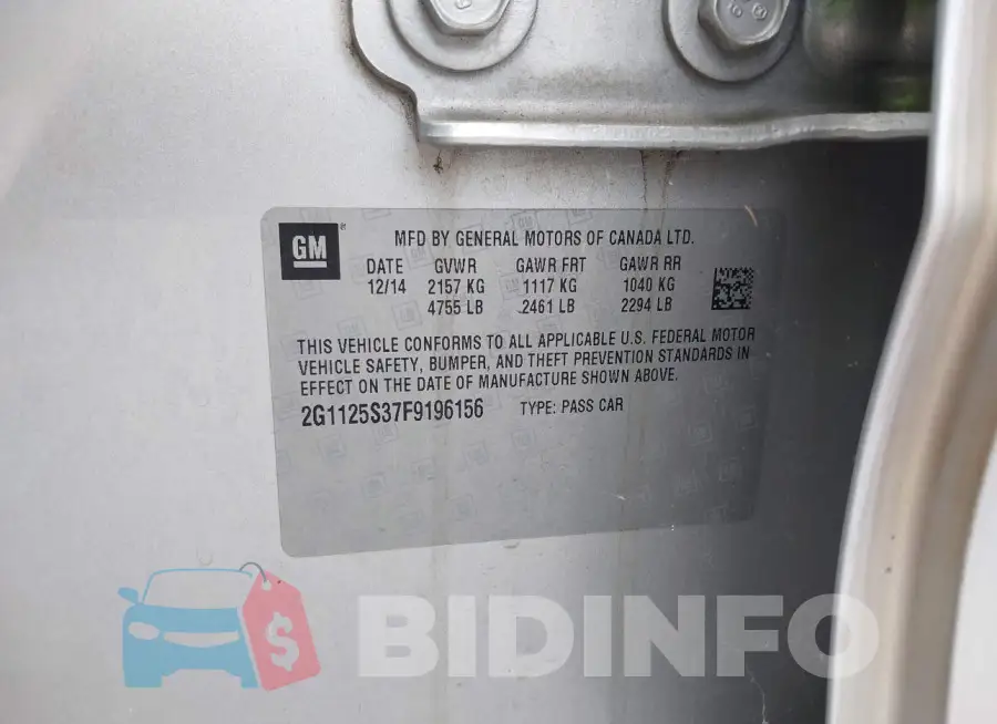2G1125S37F9196156 Photo# 9