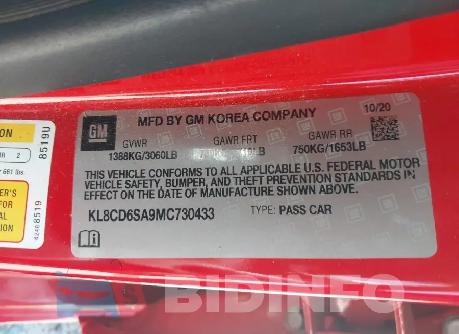 KL8CD6SA9MC730433 Photo# 9
