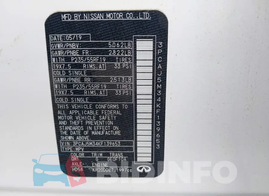 3PCAJ5M34KF139653 Photo# 9