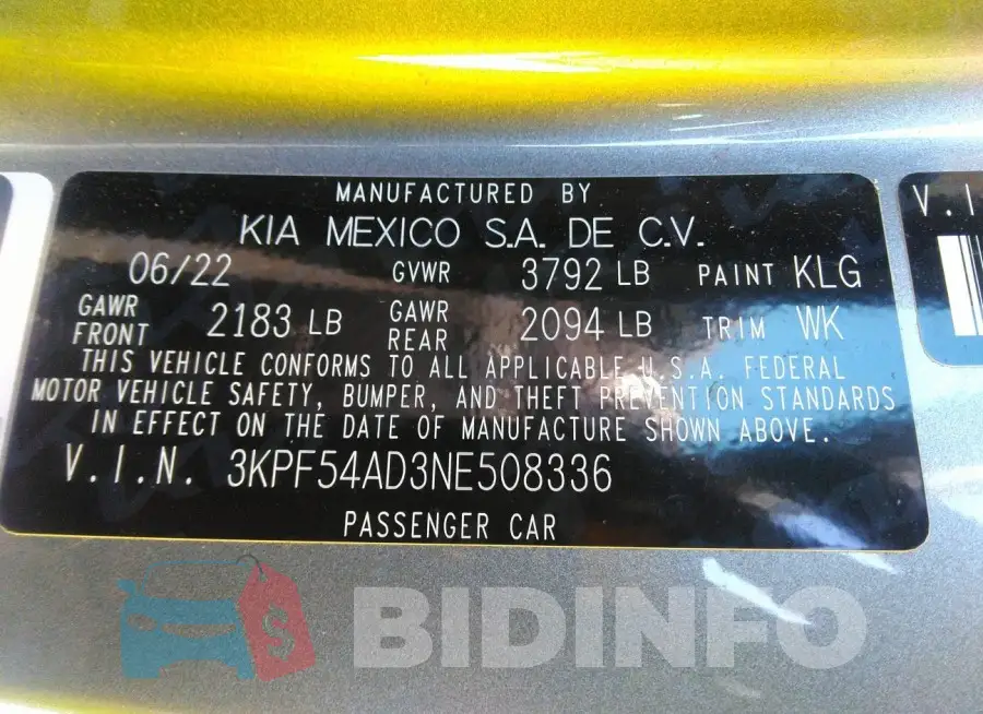 3KPF54AD3NE508336 Photo# 9