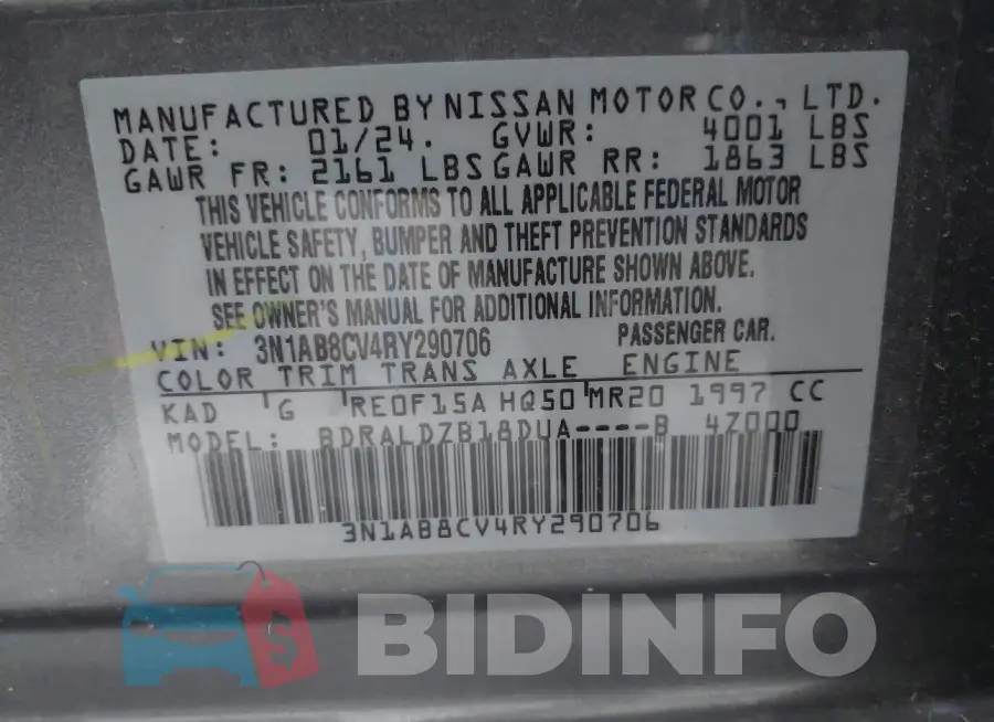3N1AB8CV4RY290706 Photo# 9