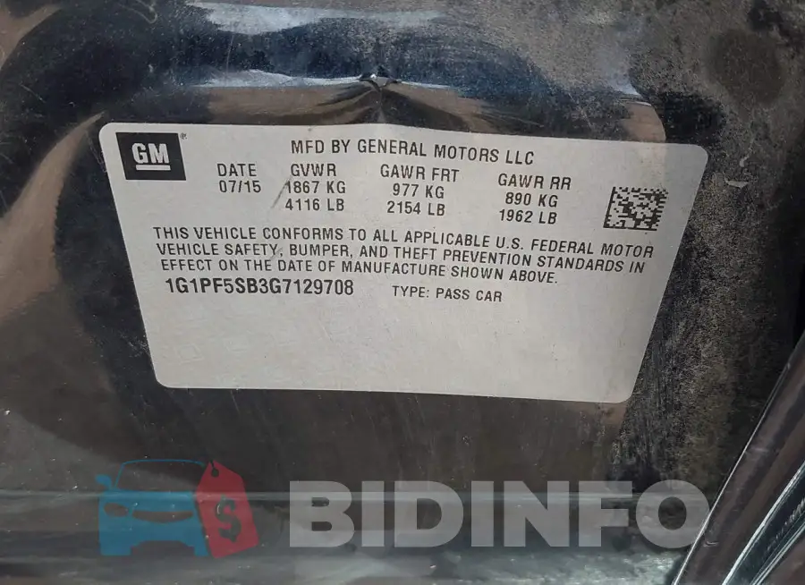 1G1PF5SB3G7129708 Photo# 9