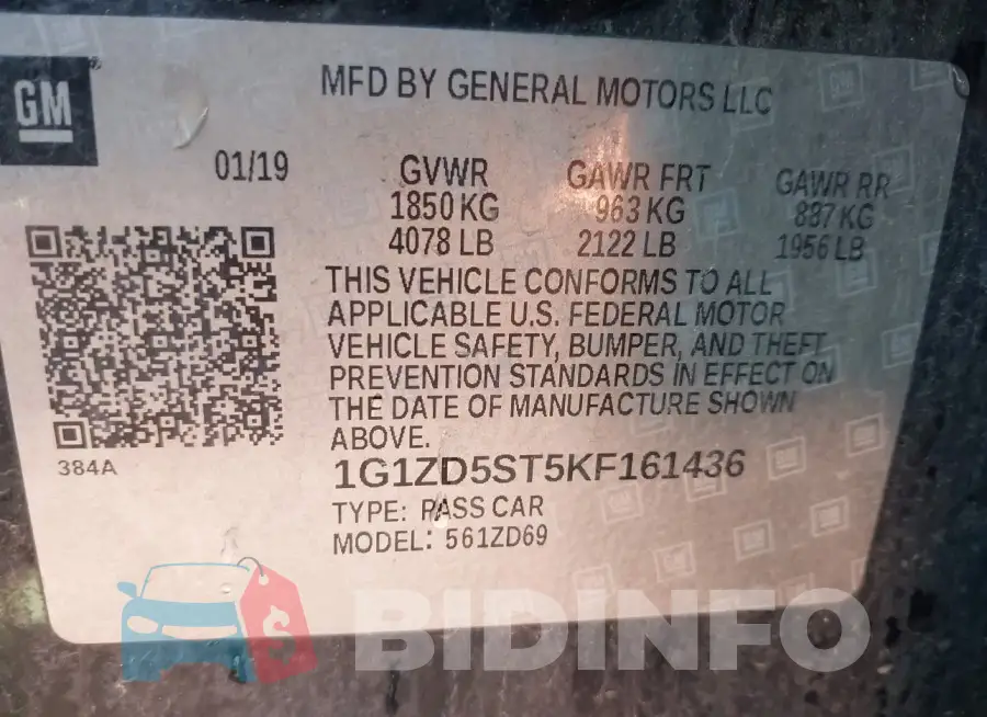 1G1ZD5ST5KF161436 Photo# 9